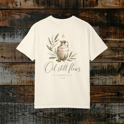 Illustrated Scripture Tee - 2 Kings 4 - Oil still flows