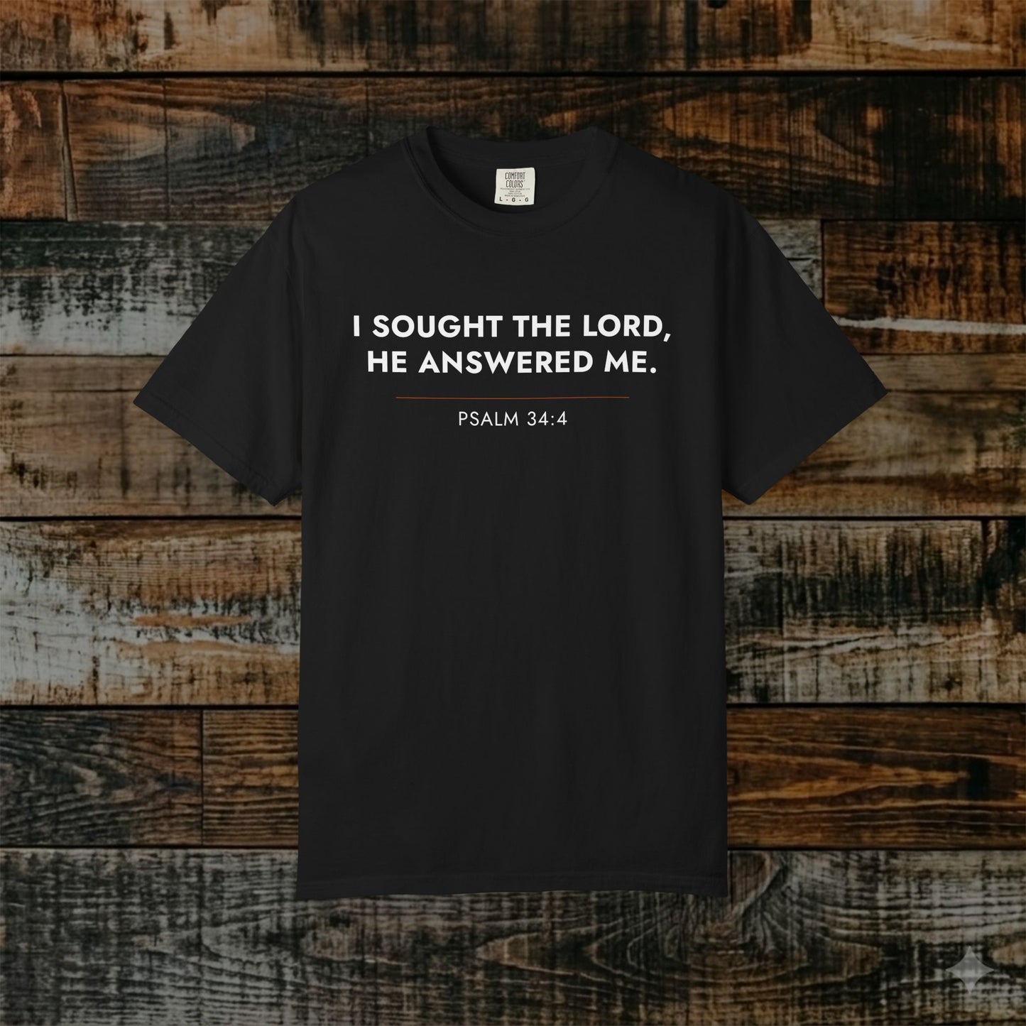 He answered me  — Psalm 34:4 Christian Scripture Tee