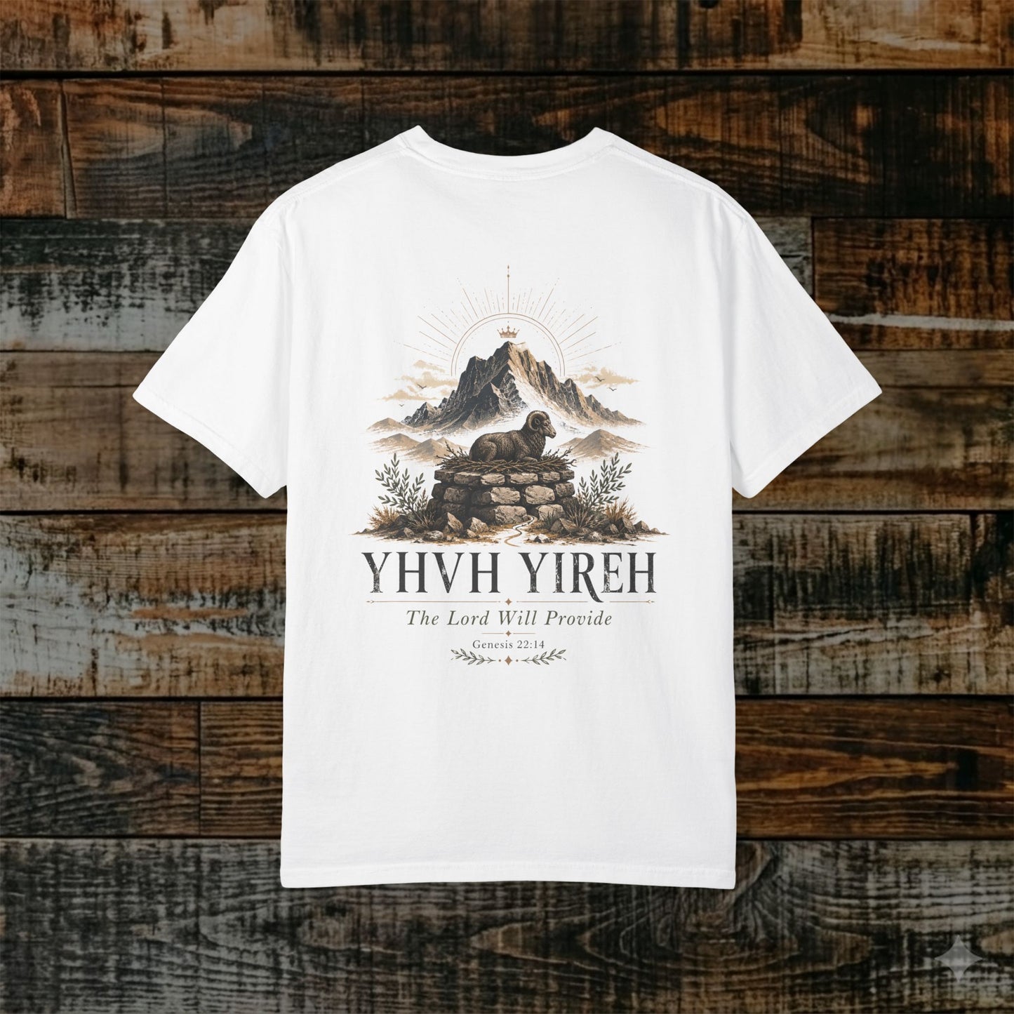 YHVH YIREH - Names of God Tee - Genesis 22:14 - Back Print