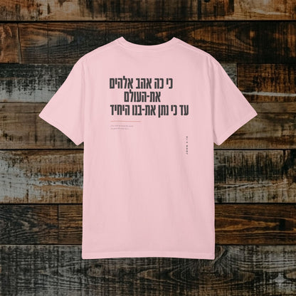 Original Language Scripture Tee: John 3:16 - For God so loved the world