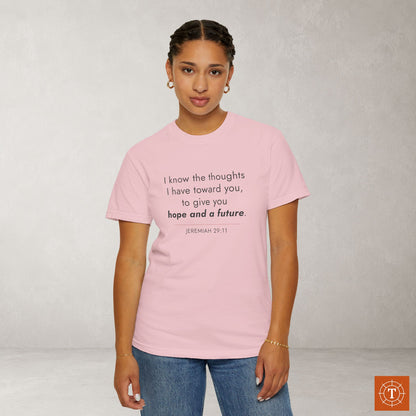 Jeremiah 29:11 Minimalist Bible Verse Christian Scripture Tee