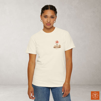 I will Blossom - Hosea 14:5 Lily Subtle Christian Hebrew-Roots Scripture Tee | Chest Print