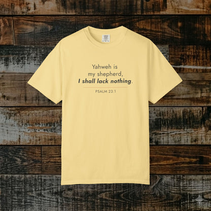 Psalm 23:1 Minimilist Hebrew Roots Scripture Tee