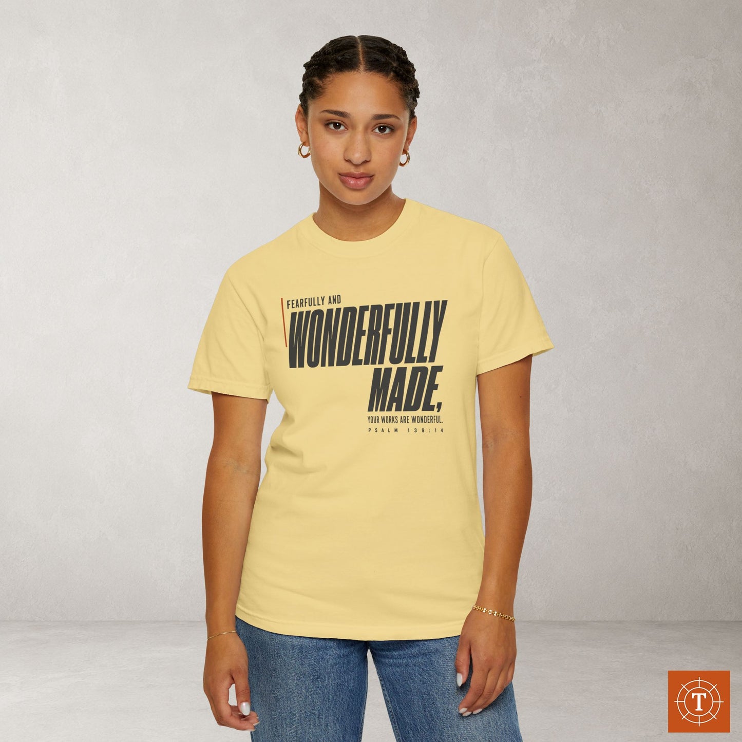 Psalm 139:14 Minimalist Christian Bible Verse Tee - Fearfully and wonderfully made