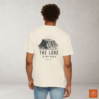 Illustrated Scripture Tee - Psalm 18:2 - The LORD is My Rock (at David's Masada)