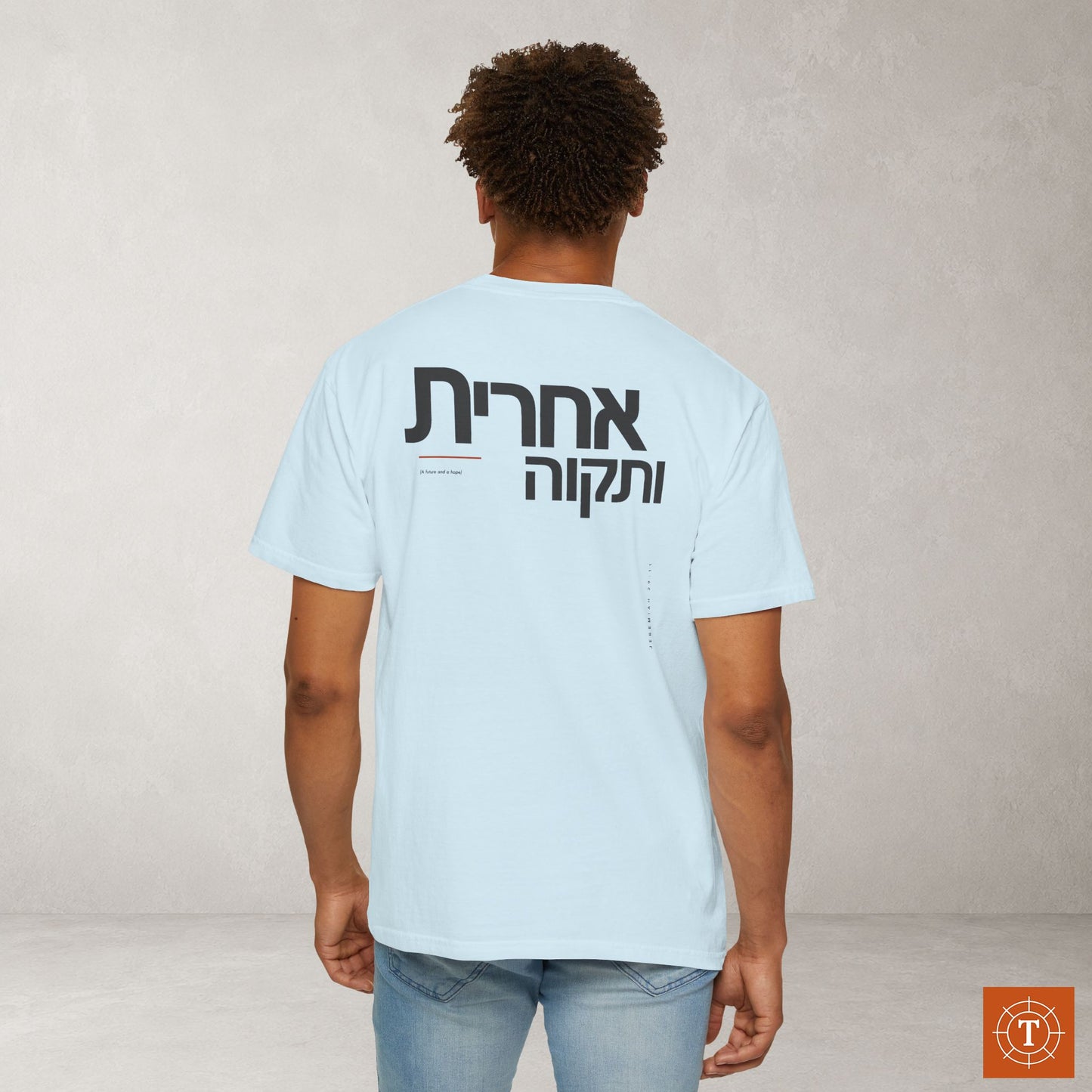 Original Language Scripture Tee: Jeremiah 29:11 — Future and Hope