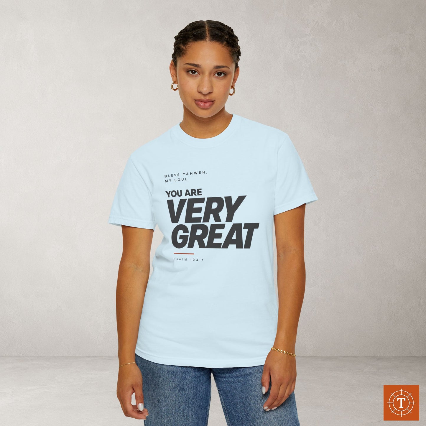 Psalm 104:1 Yahweh Minimalist Hebrew Roots Scripture Tee - Bless Yahweh, my soul