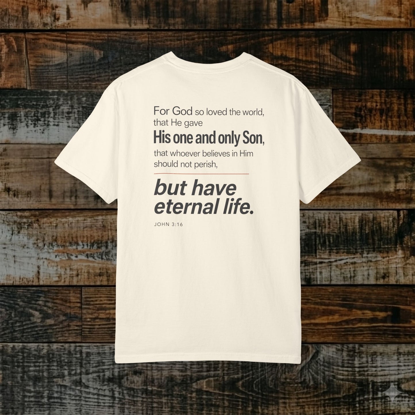 John 3:16 Christian Scripture Tee - Full Verse - For God so live the world