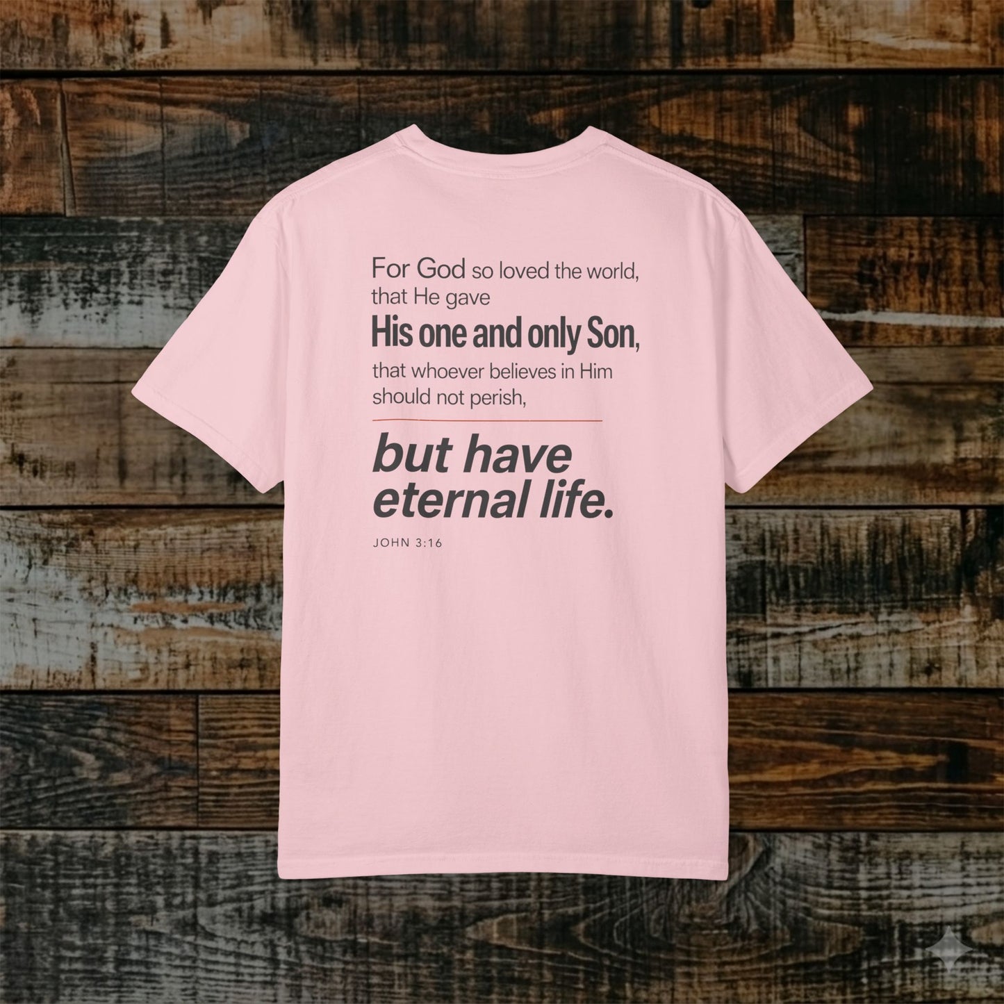 John 3:16 Christian Scripture Tee - Full Verse - For God so live the world