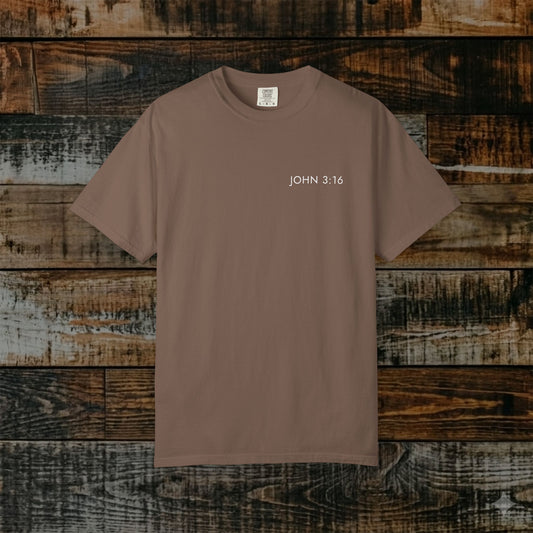 Subtle Christian Scripture Tee — John 3:16 Reference Only