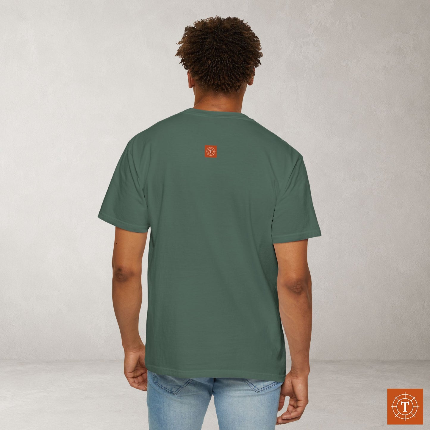 He Goes Before Me — Deuteronomy 31:8 Subtle Scripture Tee | Chest Print