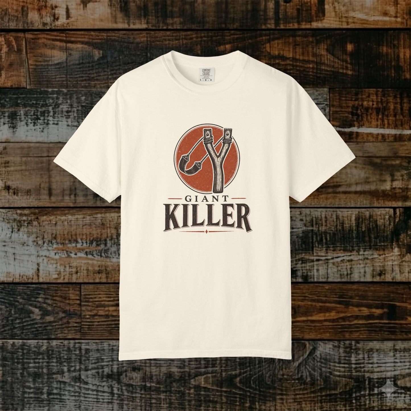 Illustrated Scripture Tee - 1 Samuel 17:47 - Masculine Giant Killer Shirt