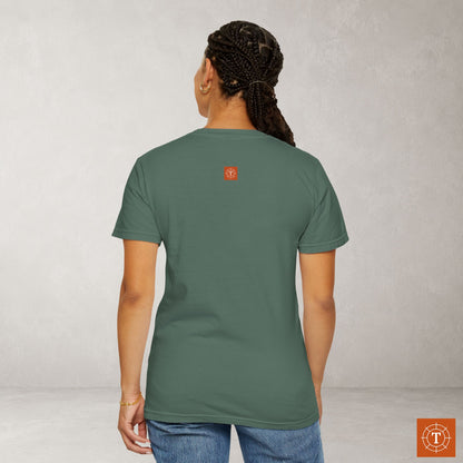 He Goes Before Me — Deuteronomy 31:8 Subtle Scripture Tee | Chest Print