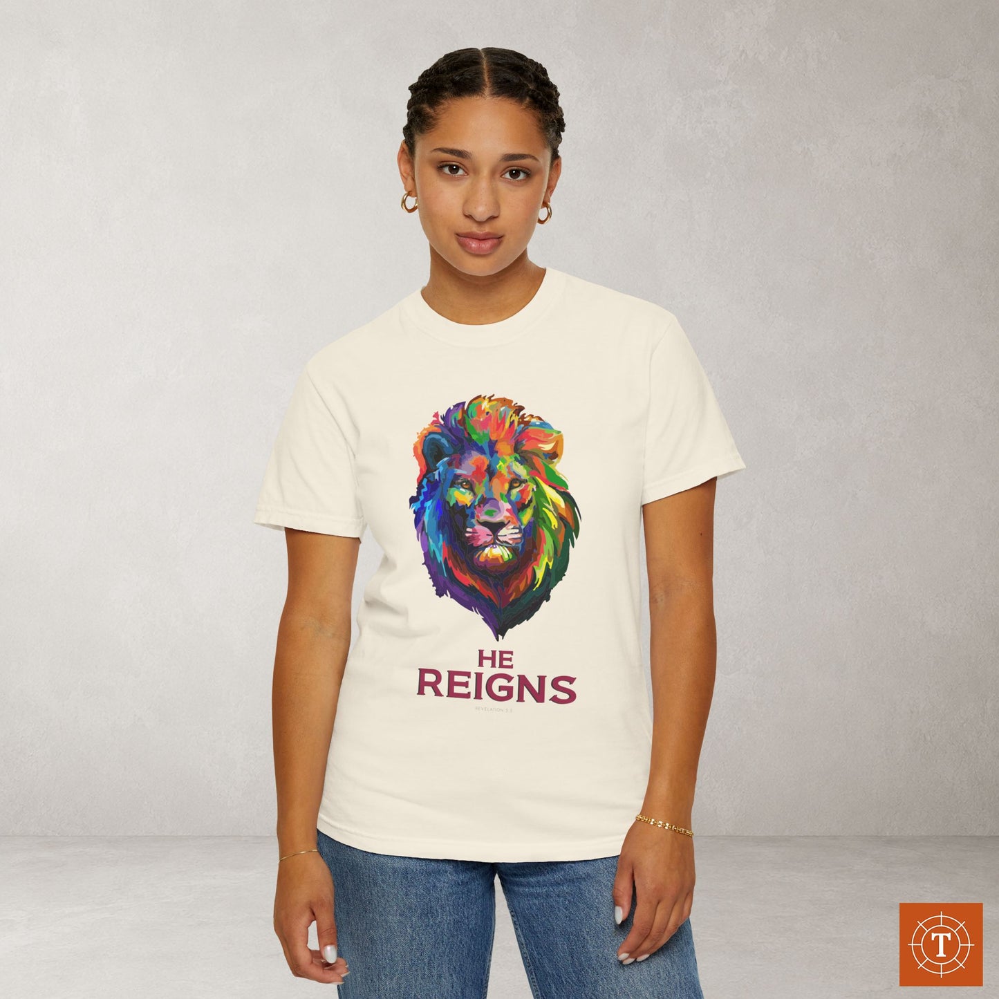 Illustrated Scripture Tee - Revelation 5:5 - The Lion of the Tribe of Judah