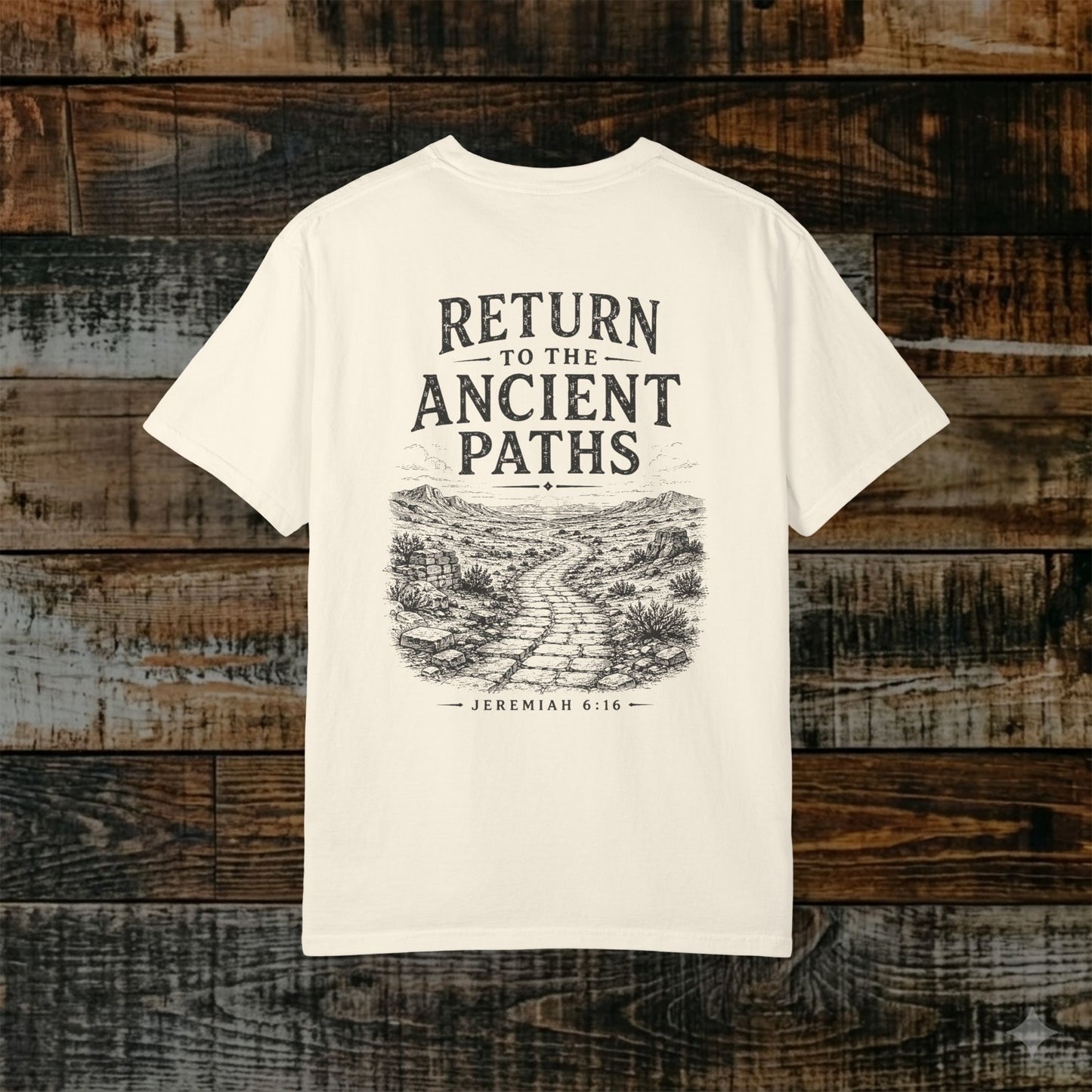 Illustrated Scripture Tee - Jeremiah 6:16 - Ancient Paths