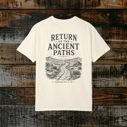 Illustrated Scripture Tee - Jeremiah 6:16 - Ancient Paths
