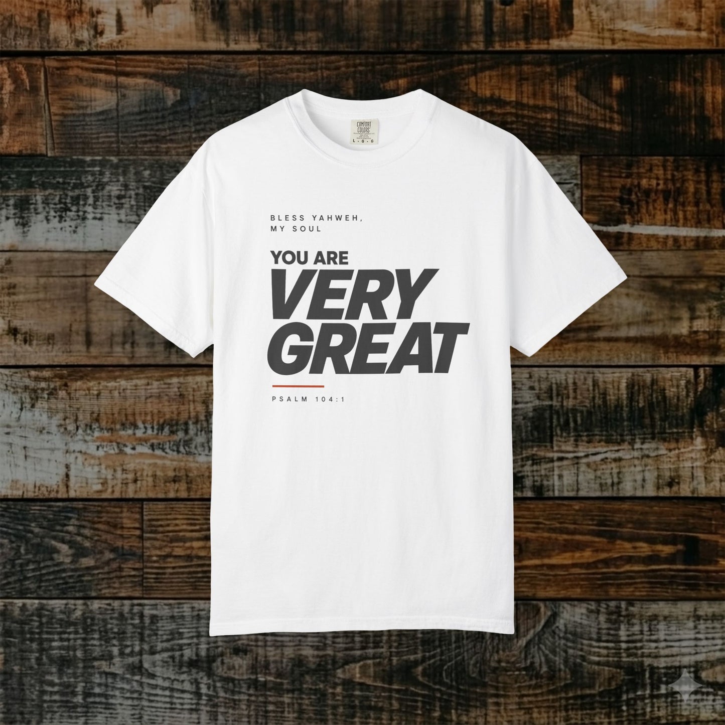 Psalm 104:1 Yahweh Minimalist Hebrew Roots Scripture Tee - Bless Yahweh, my soul