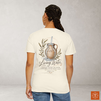 Illustrated Scripture Tee - John 4:14 - Living Water