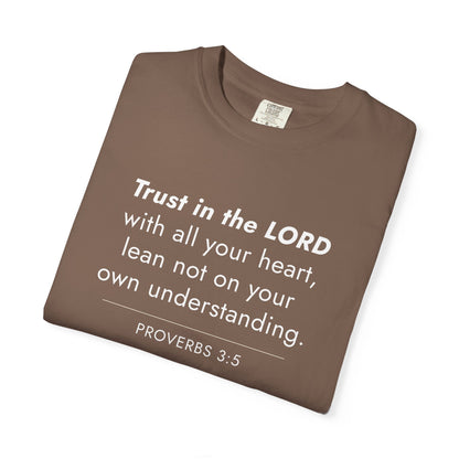 Proverbs 3:5 Minimalist Bible Verse Christian Scripture Tee