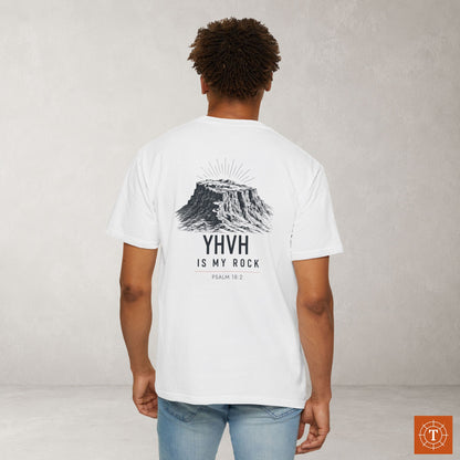 Illustrated Scripture Tee - Psalm 18:2 - YHVH is My Rock (at David's Masada)