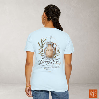 Illustrated Scripture Tee - John 4:14 - Living Water