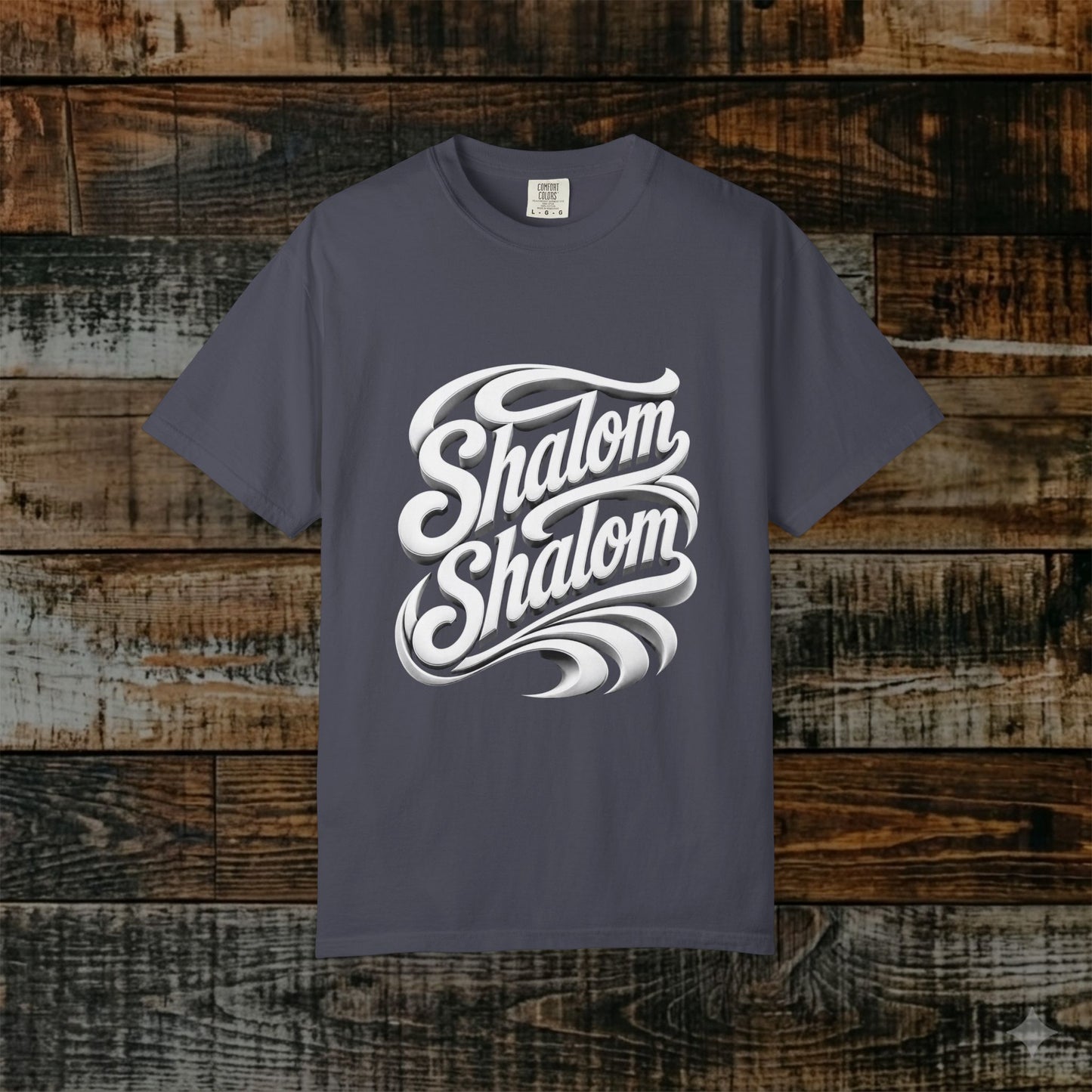 Illustrated Scripture Tee - Isaiah 26:3 - Shalom Shalom