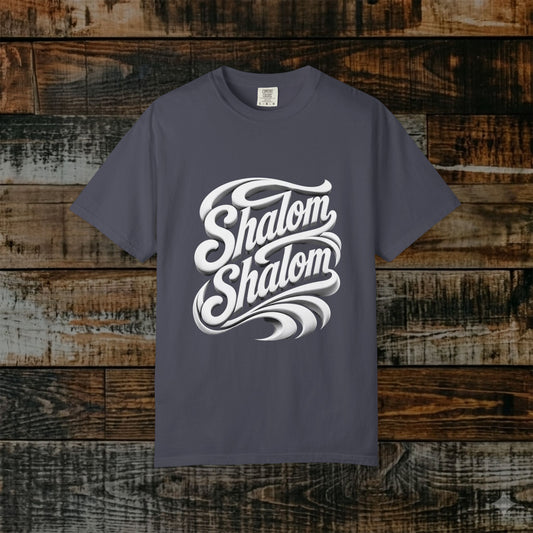 Illustrated Scripture Tee - Isaiah 26:3 - Shalom Shalom