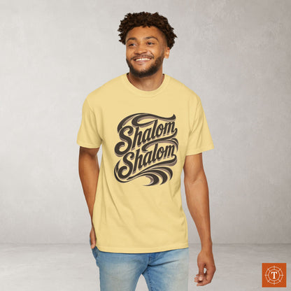 Illustrated Scripture Tee - Isaiah 26:3 - Shalom Shalom