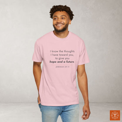 Jeremiah 29:11 Minimalist Bible Verse Christian Scripture Tee