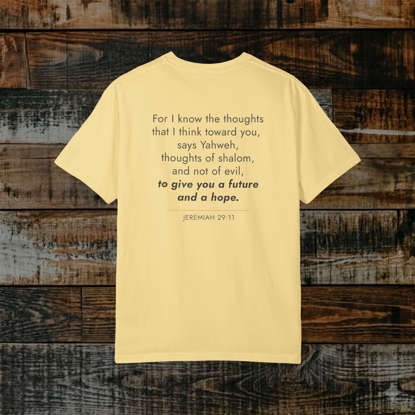 Jeremiah 29:11 Hebrew-Roots Scripture Tee — Full Verse Collection