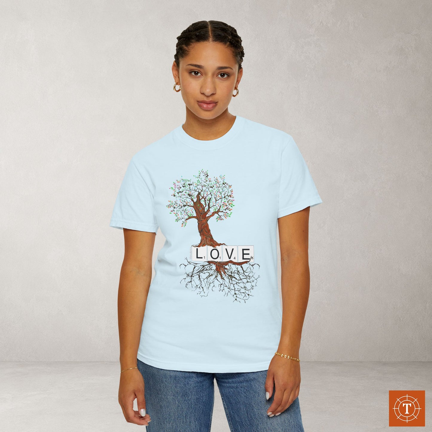 Illustrated Scripture Tee - Ephesians 3:17 - Rooted & Grounded in Love