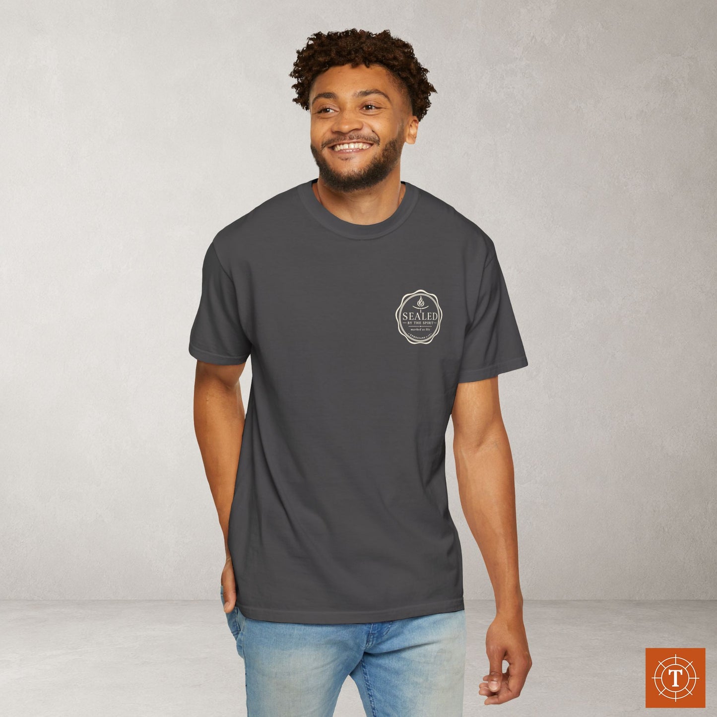 Sealed by the Spirit — Ephesians 1:13 Subtle Scripture Tee | Chest Print
