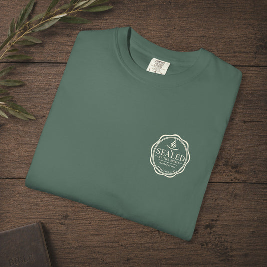 Sealed by the Spirit — Ephesians 1:13 Subtle Scripture Tee | Chest Print