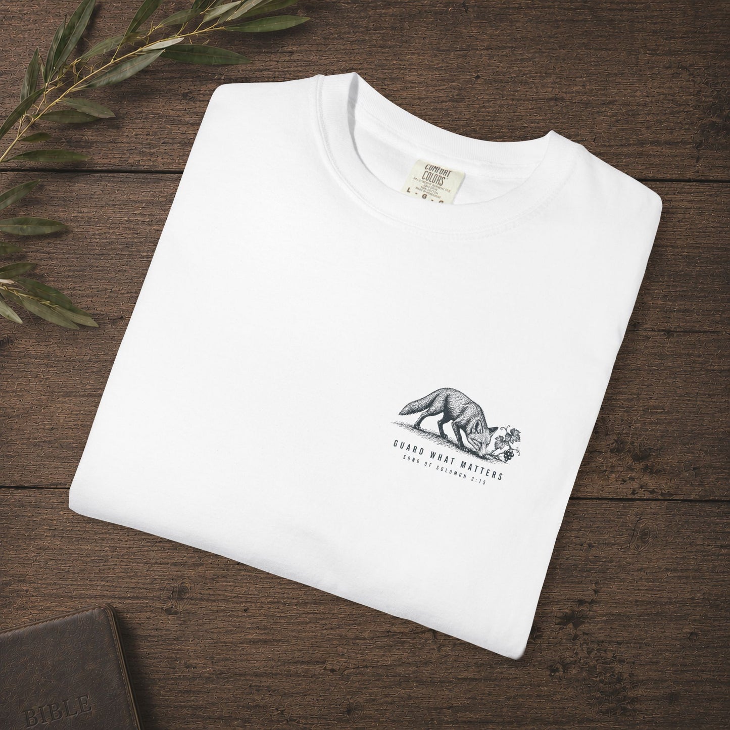 Guard What Matters — Song of Solomon 2:15 Subtle Scripture Tee | Chest Print