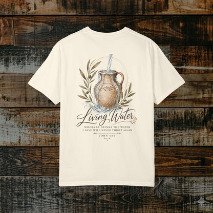 Illustrated Scripture Tee - John 4:14 - Living Water
