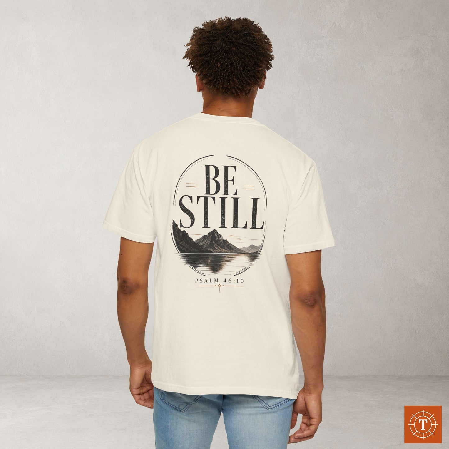 Illustrated Scripture Tee - Psalm 46:10 - Be Still