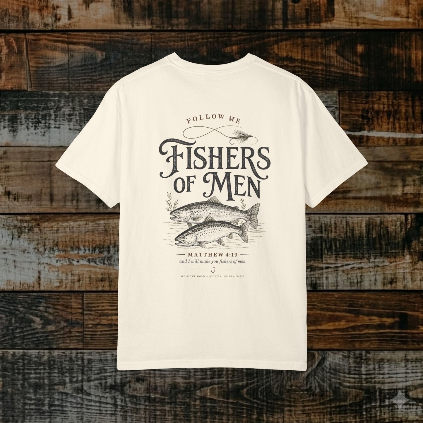 Illustrated Scripture Tee - Matthew 4:19 - Fishers of Men Shirt