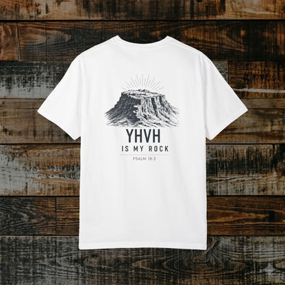Illustrated Scripture Tee - Psalm 18:2 - YHVH is My Rock (at David's Masada)