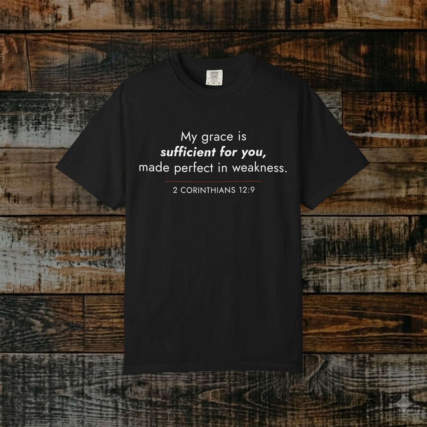2 Corinthians 12:9 Minimalist Bible Verse Christian Scripture Tee