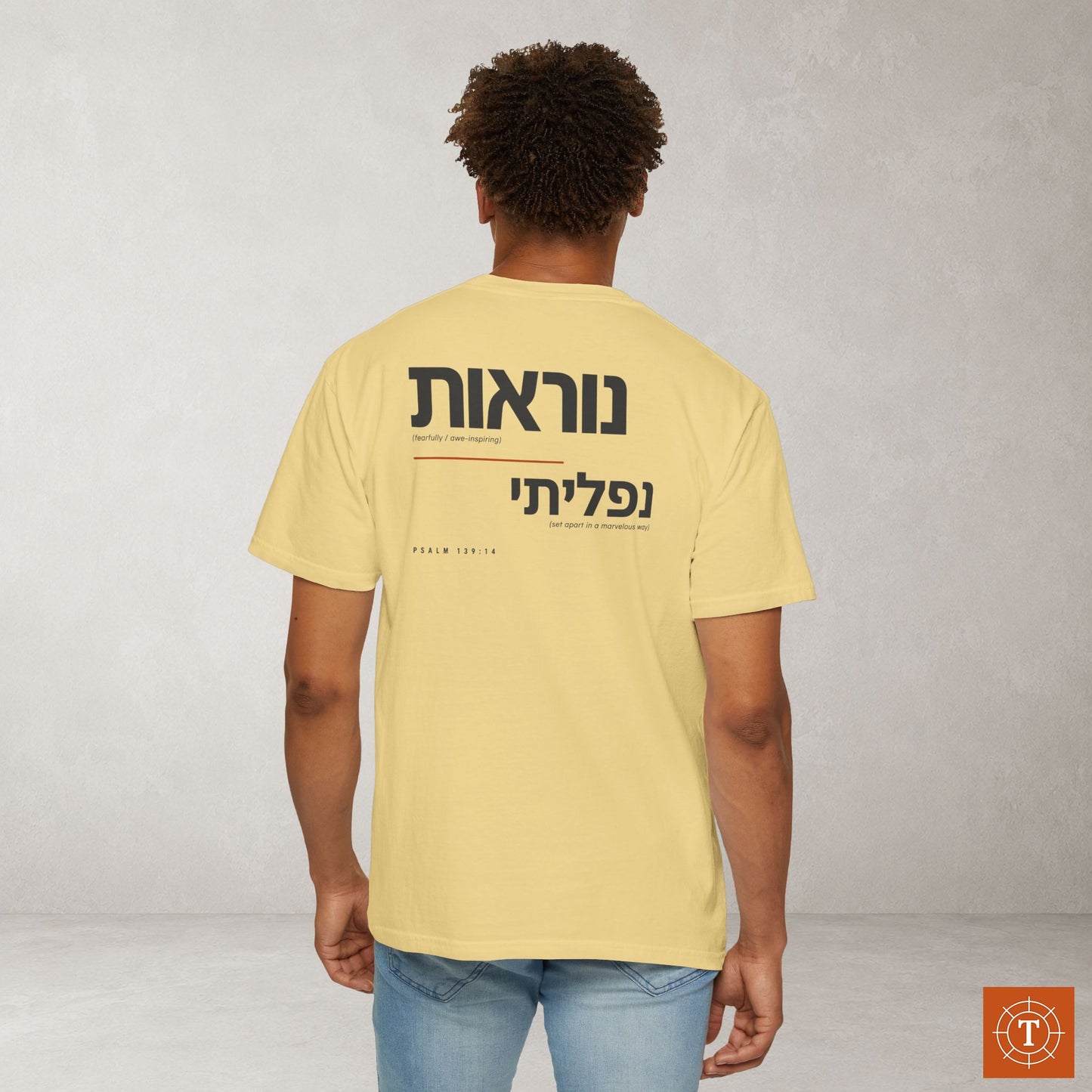 Original Language Scripture Tee: Psalm 139:14 - Fearfully awe-inspiring set apart