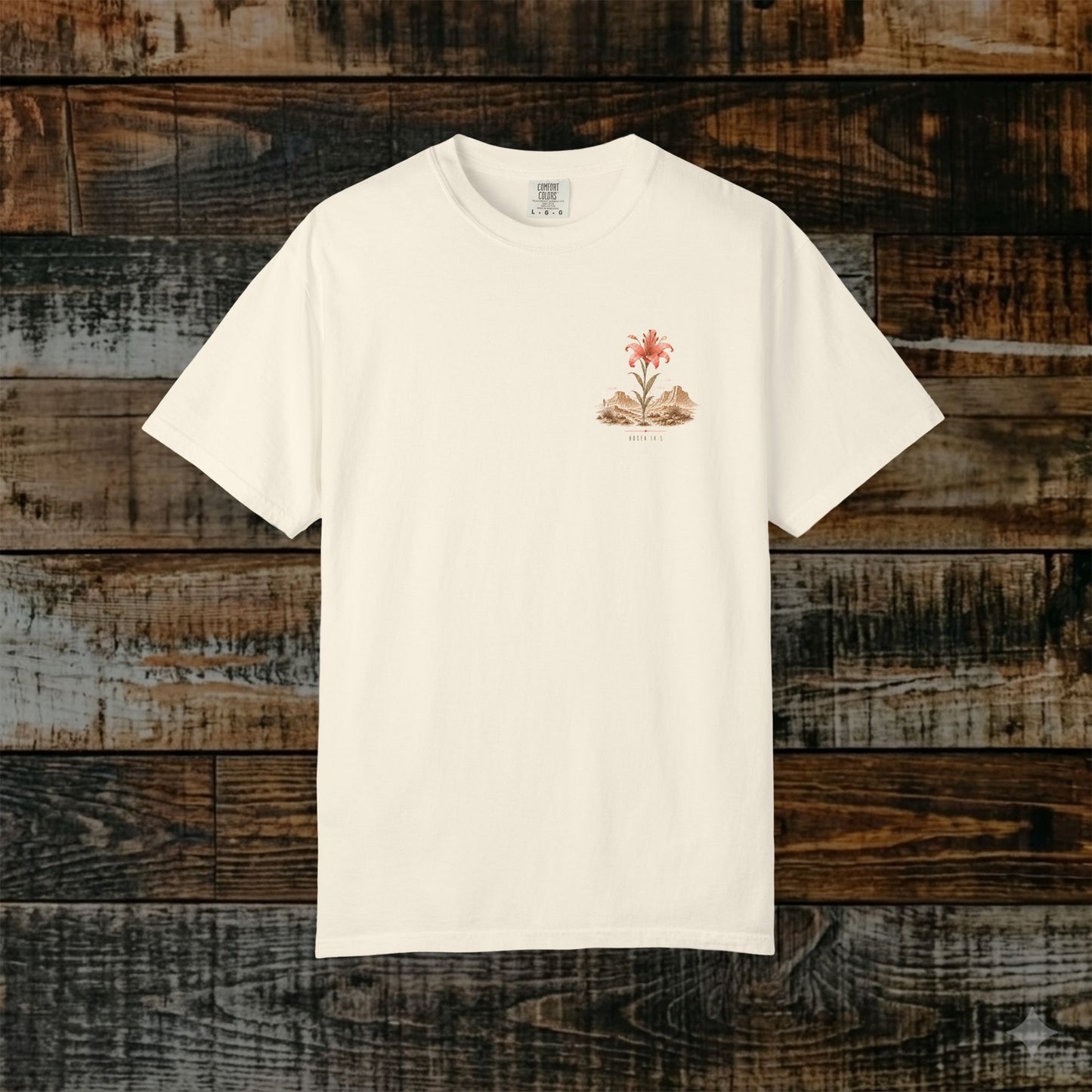 I will Blossom - Hosea 14:5 Lily Subtle Christian Hebrew-Roots Scripture Tee | Chest Print