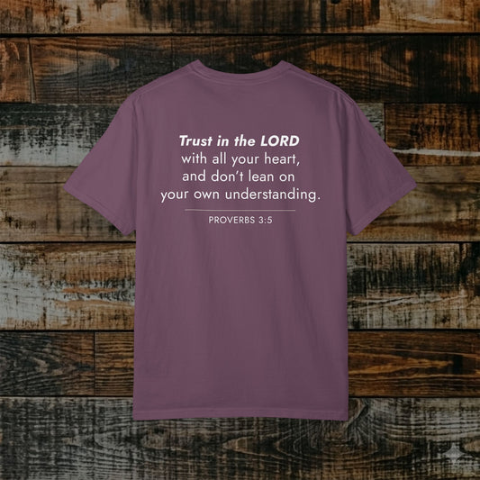 Proverbs 3:5 Christian Scripture Tee — Full Verse Collection