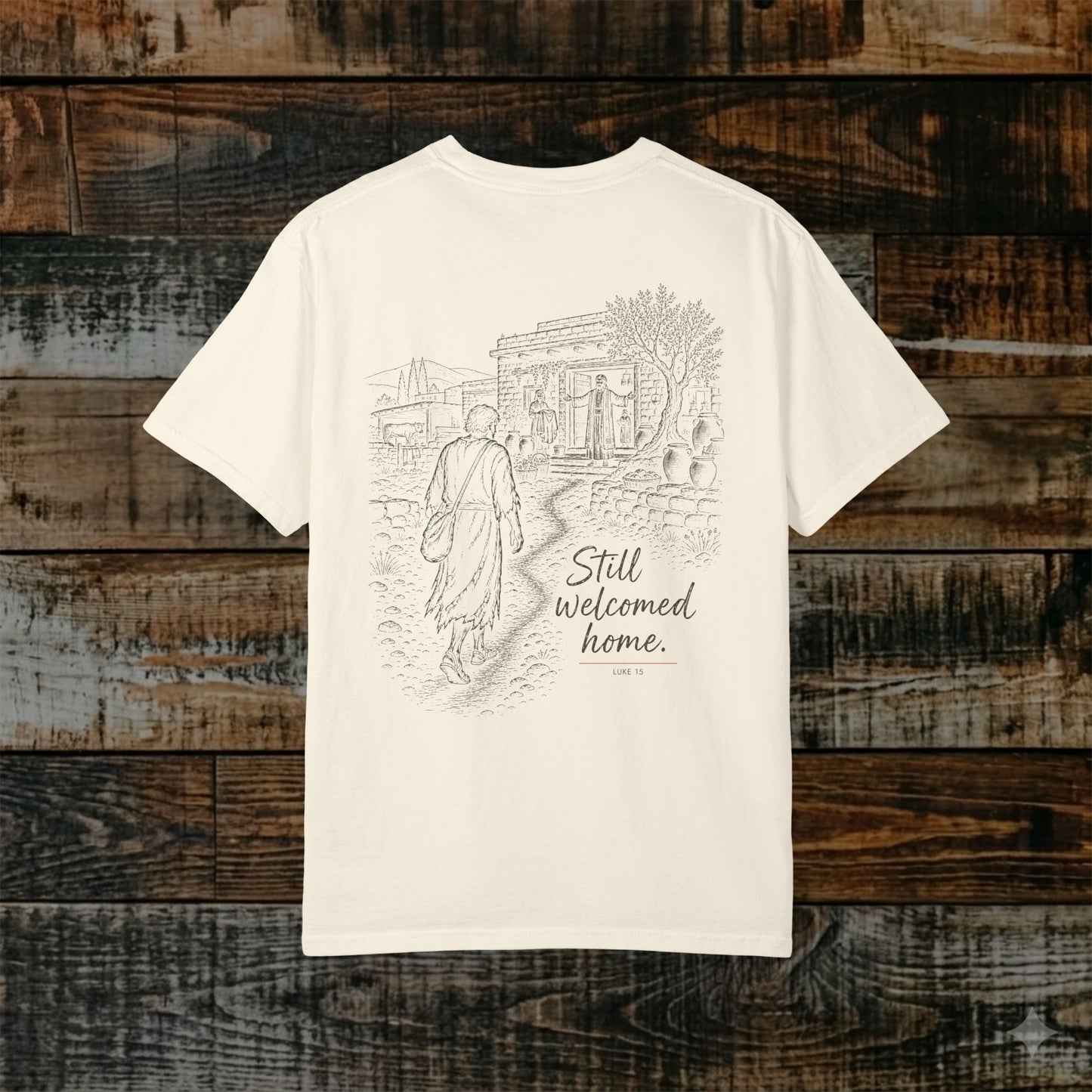 Illustrated Scripture Tee - Luke 15 - The Prodigal Son, Still Welcomed