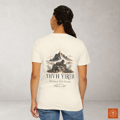 YHVH YIREH - Names of God Tee - Genesis 22:14 - Back Print