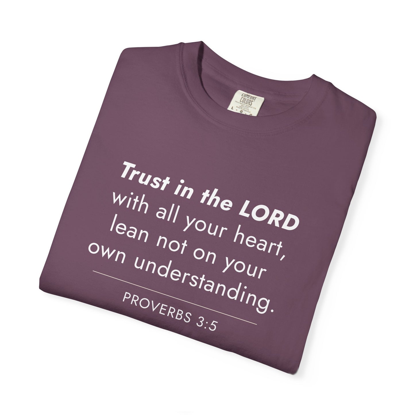 Proverbs 3:5 Minimalist Bible Verse Christian Scripture Tee