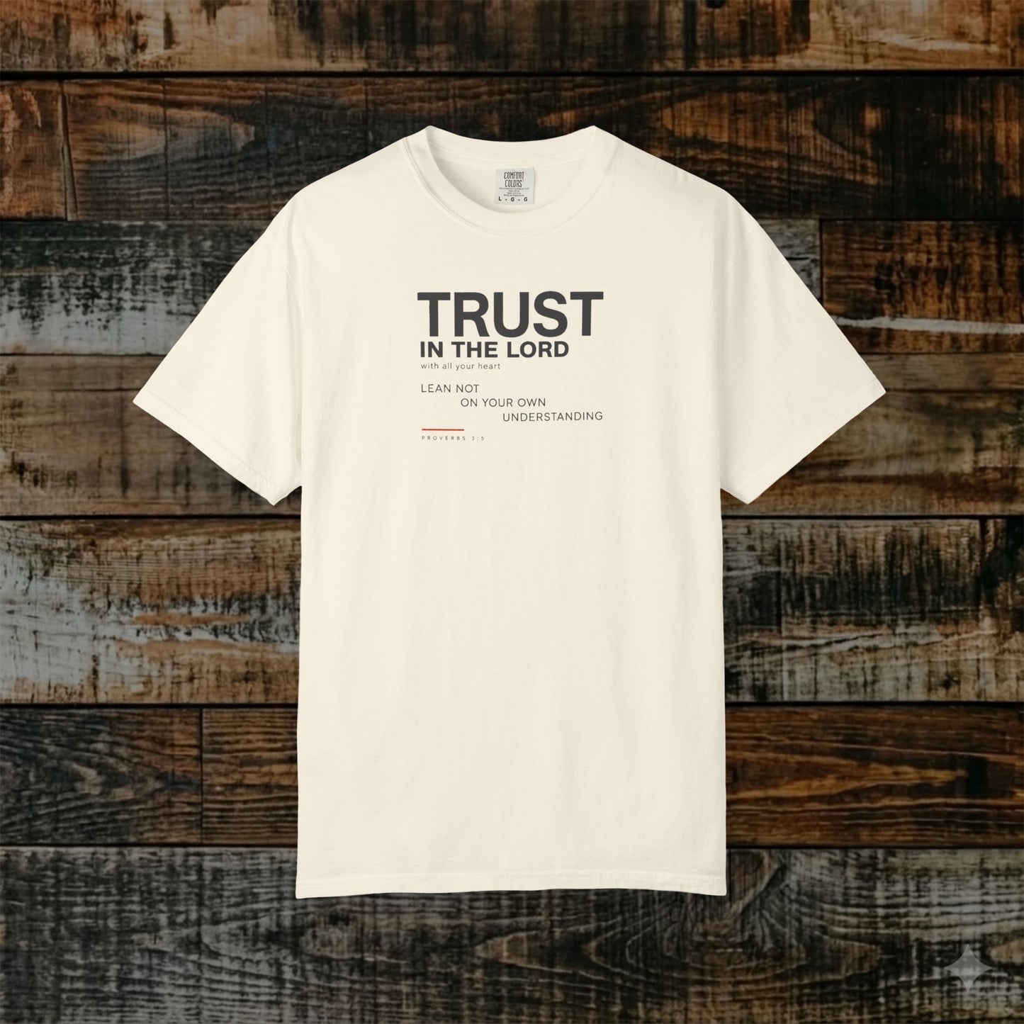 Proverbs 3:5 Minimalist Christian Scripture Tee - Trust in the LORD with all your heart