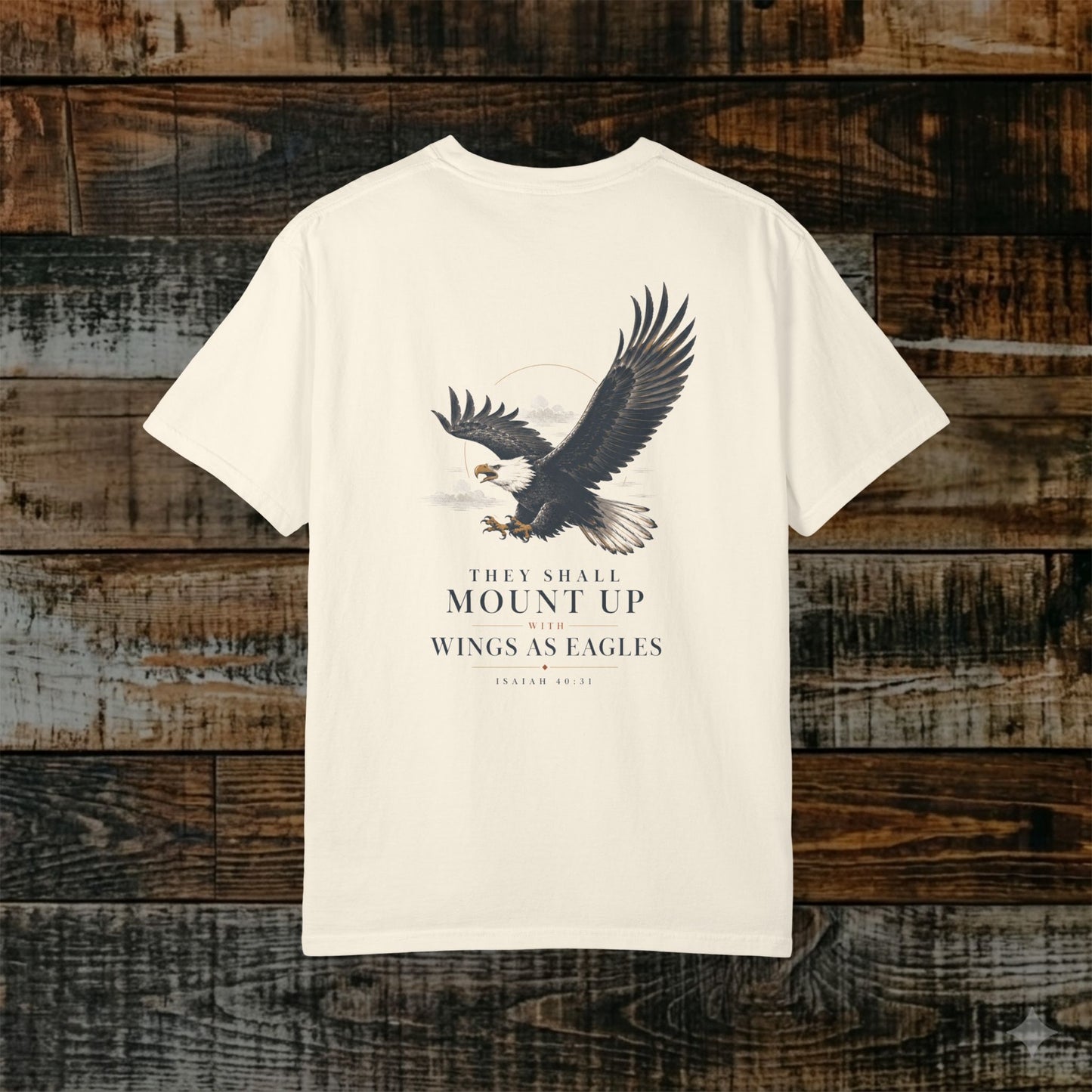 Illustrated Scripture Tee - Isaiah 40:31 - Mount up wings like eagles