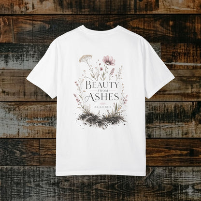 Illustrated Scripture Tee - Isaiah 61:3 - Beauty for Ashes