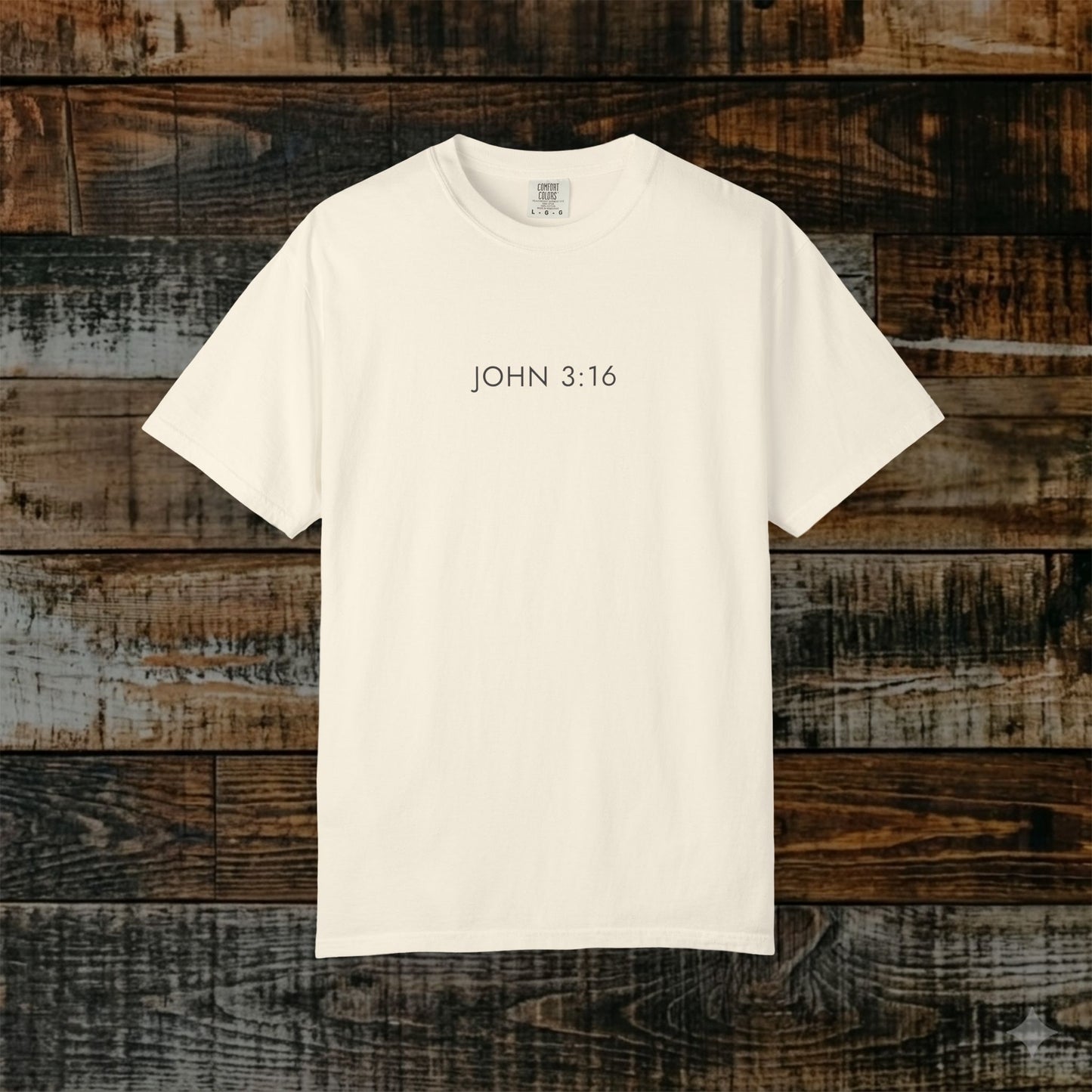 Aesthetic Christian Tee — John 3:16 Modern Scripture Tee
