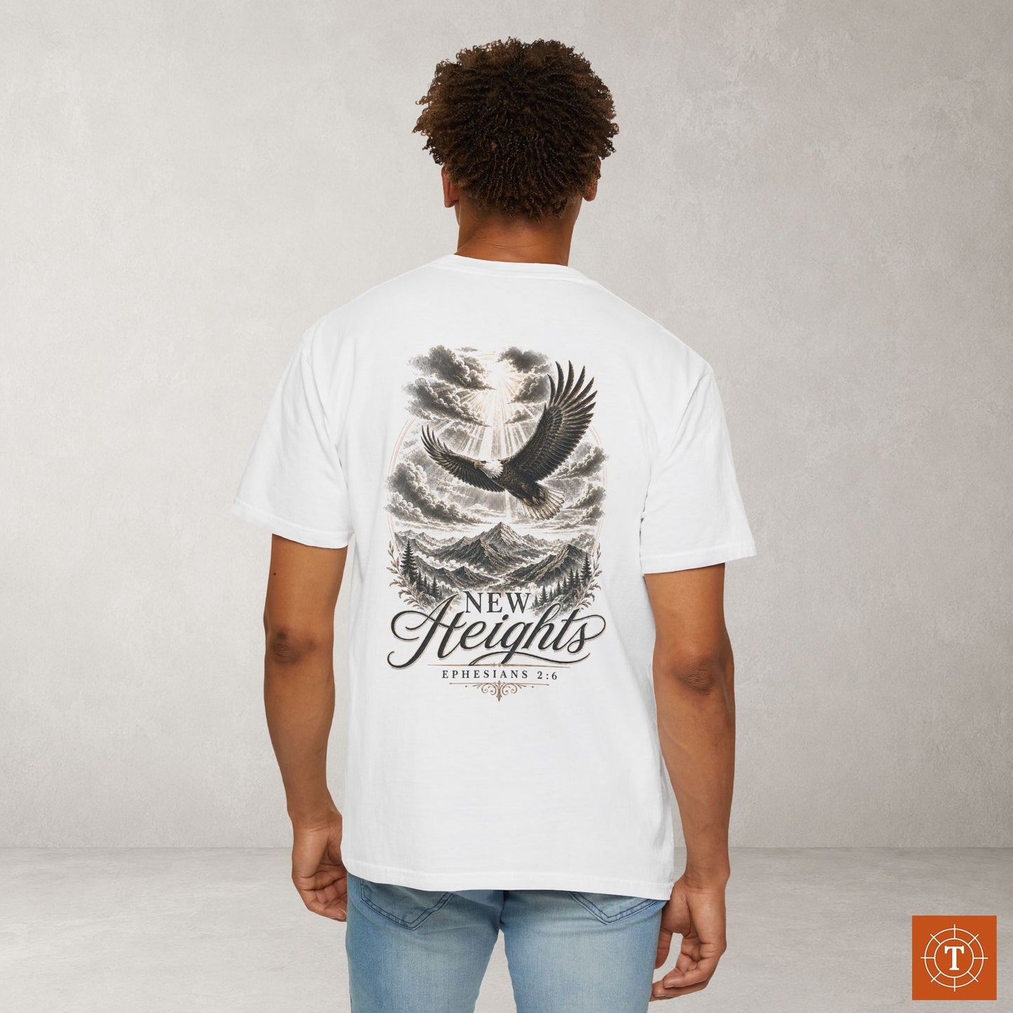 Illustrated Scripture Tee - Ephesians 2:6 - New Heights
